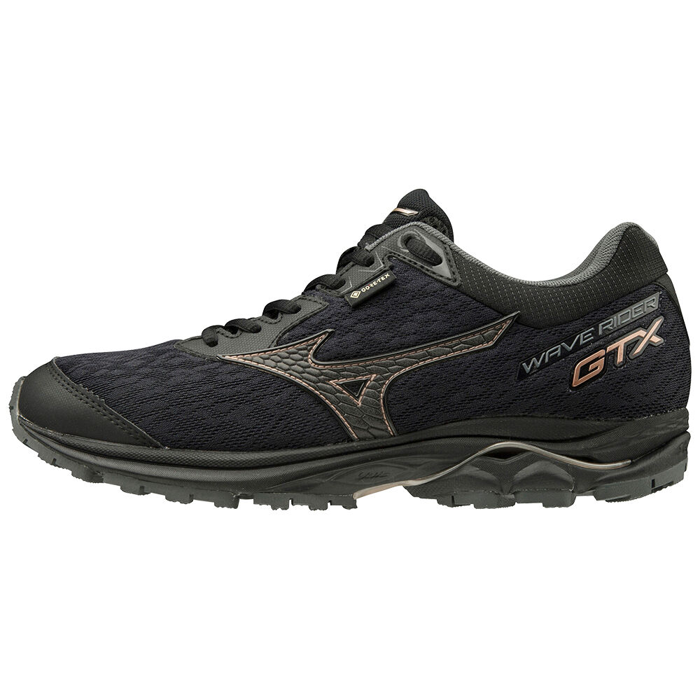 Mizuno Women's WAVE RIDER GTX Trail Running Shoes Black (J1GD187910-IBA)